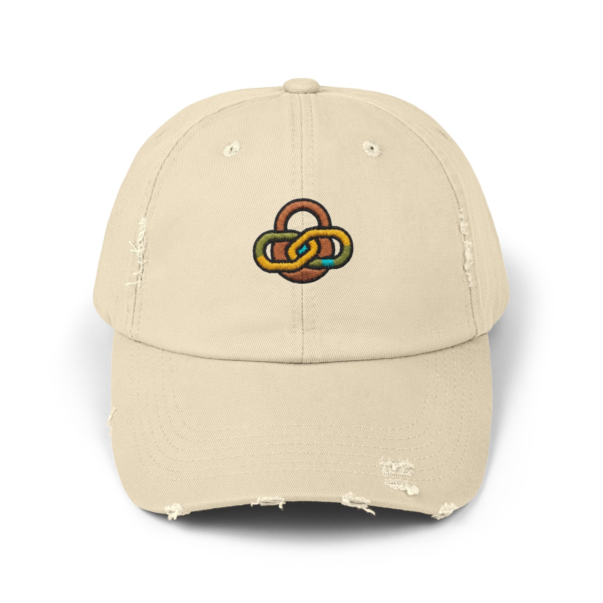 Distressed Chainlink Embroidered Cap