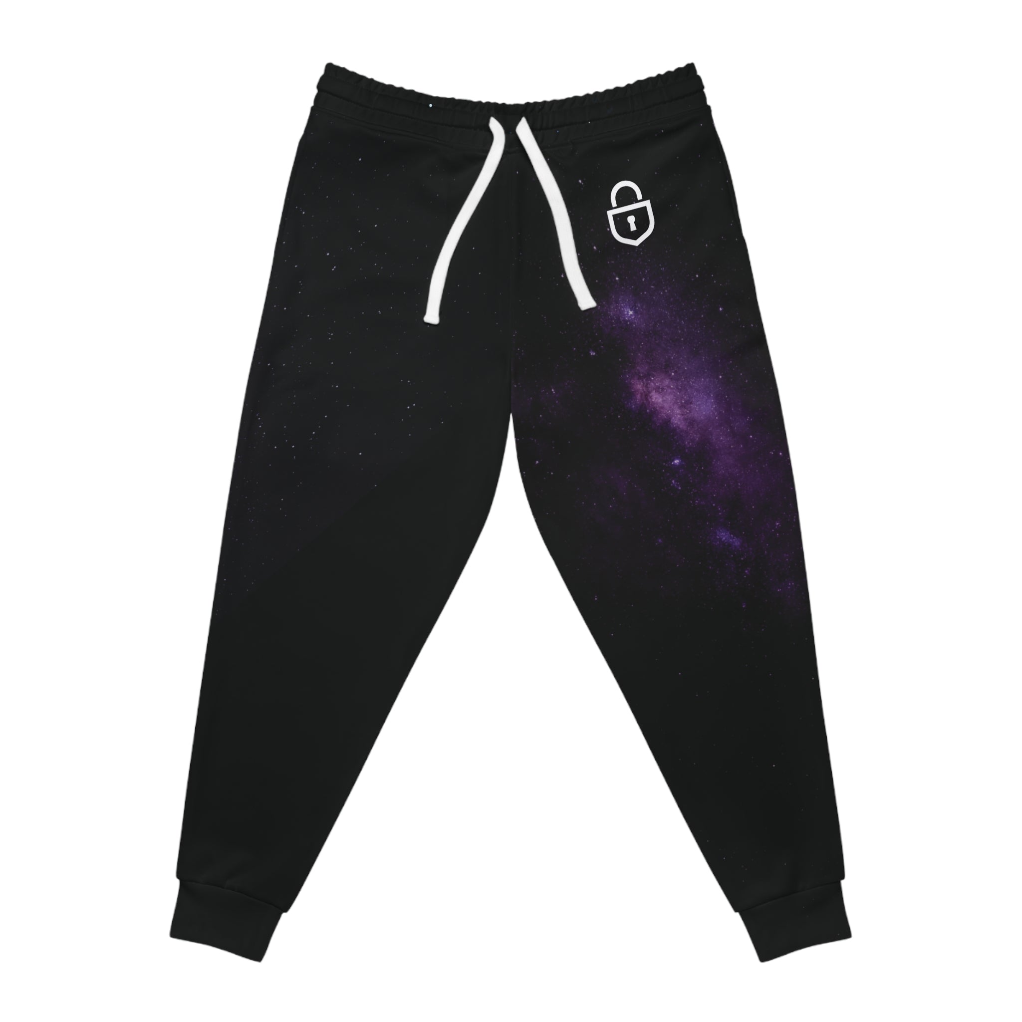 Galaxy Nebula Athletic Joggers — Purple Space Print Sweatpants