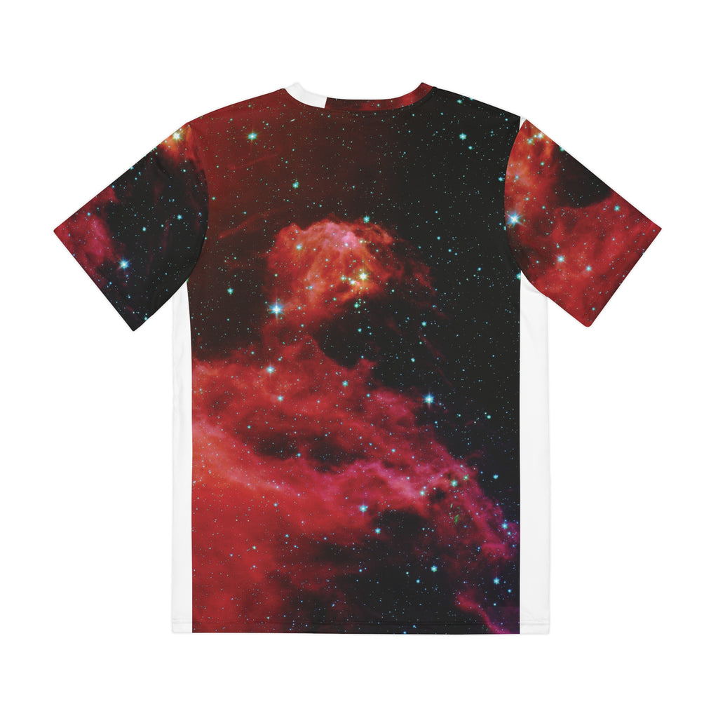 Galaxy Nebula Men's Tee — Red Space All-Over Print