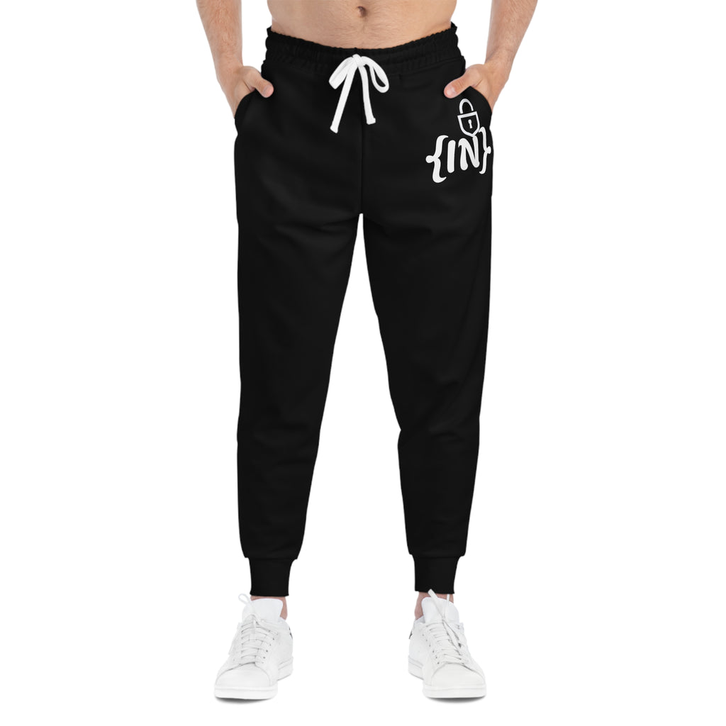 Embroidered Ninja Logo Joggers — Men's Athletic Black Sweatpants