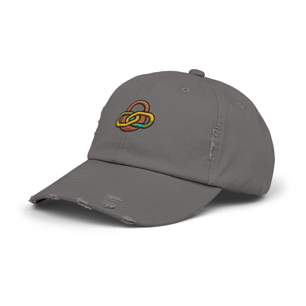 Distressed Chainlink Embroidered Cap