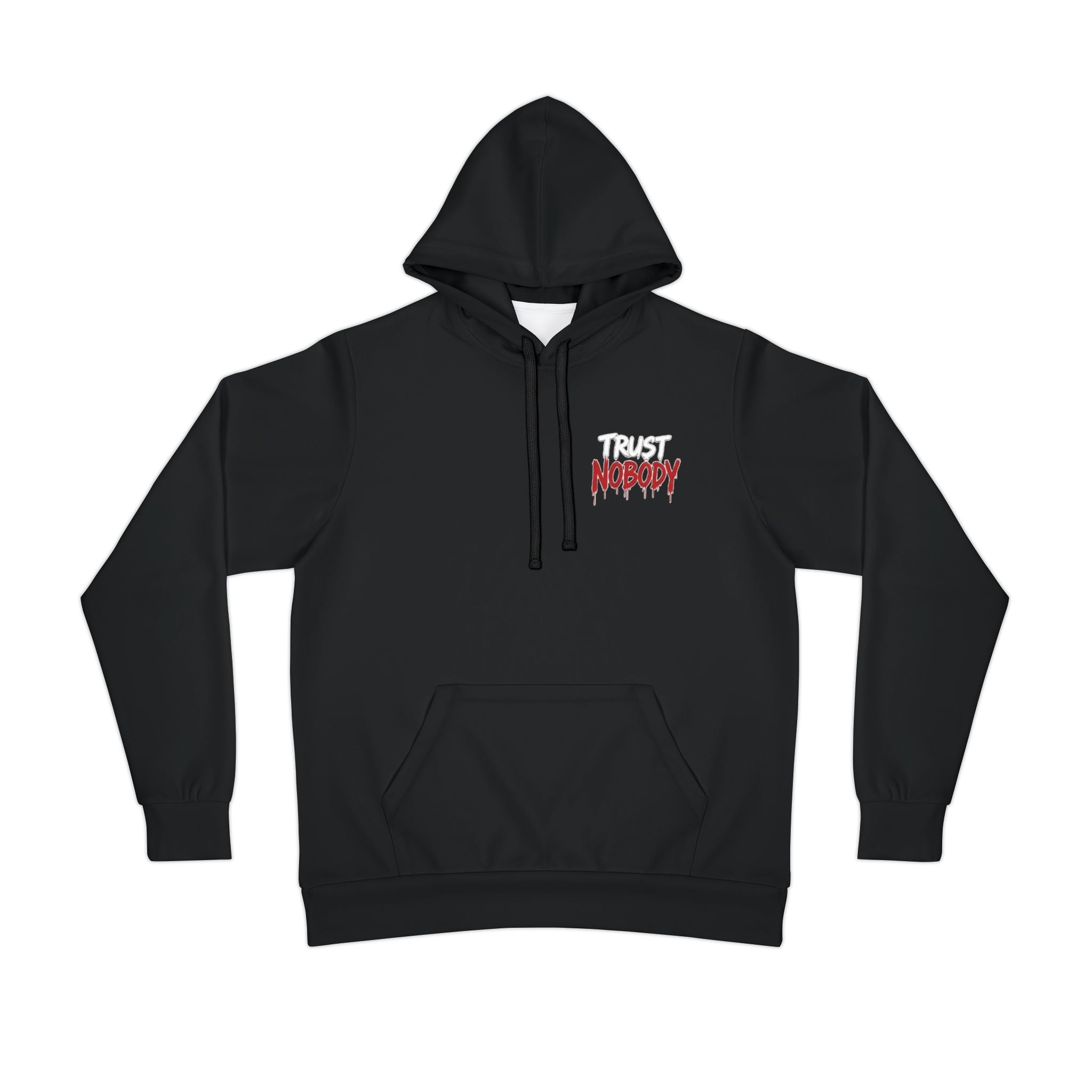 Trust Nobody Hoodie — Gothic Angel Graphic Black Pullover