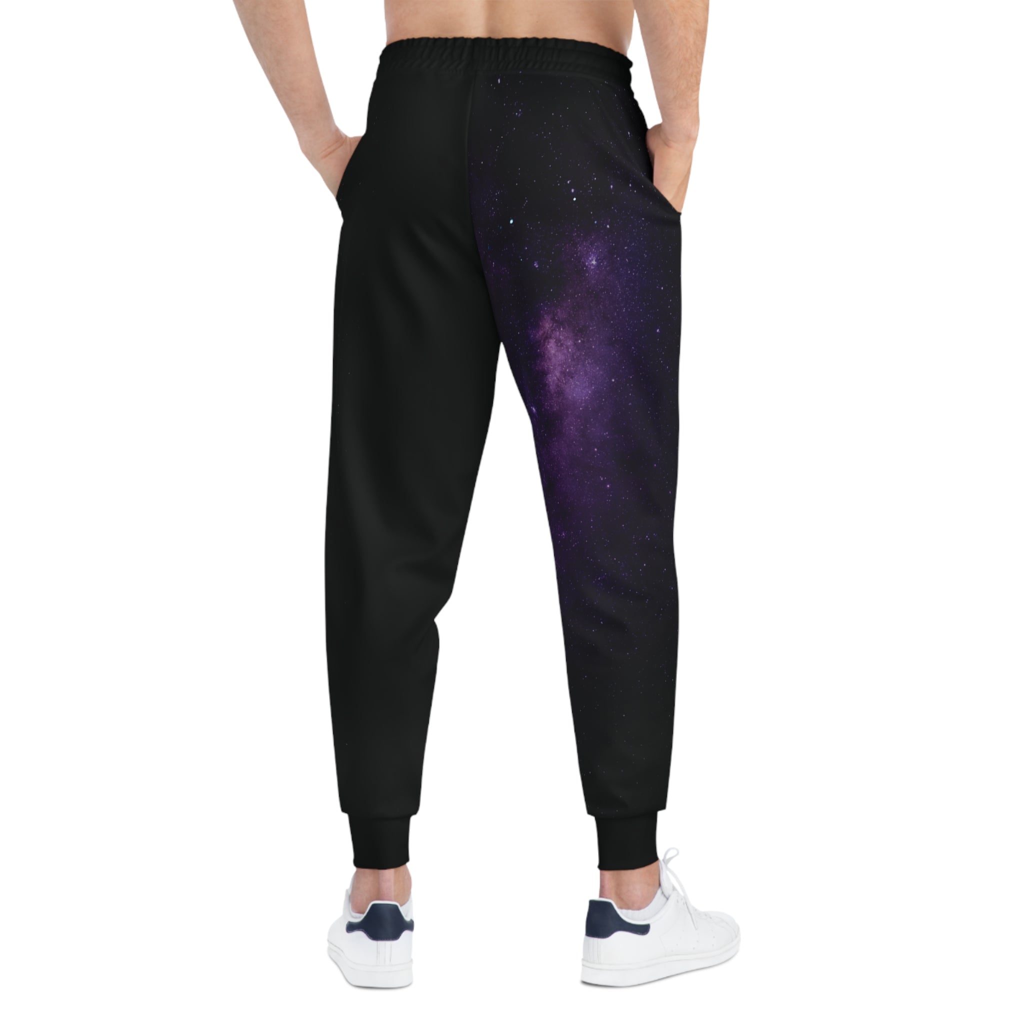 Galaxy Nebula Athletic Joggers — Purple Space Print Sweatpants