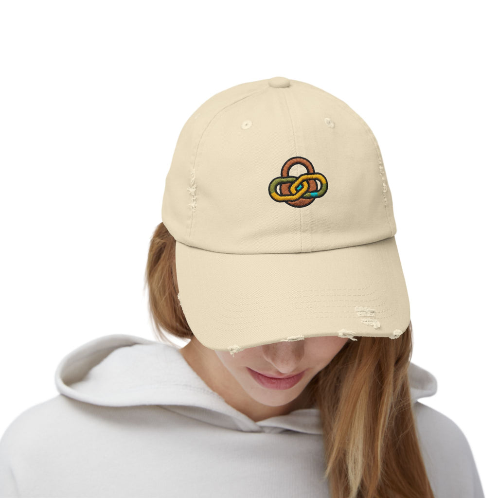 Distressed Chainlink Embroidered Cap