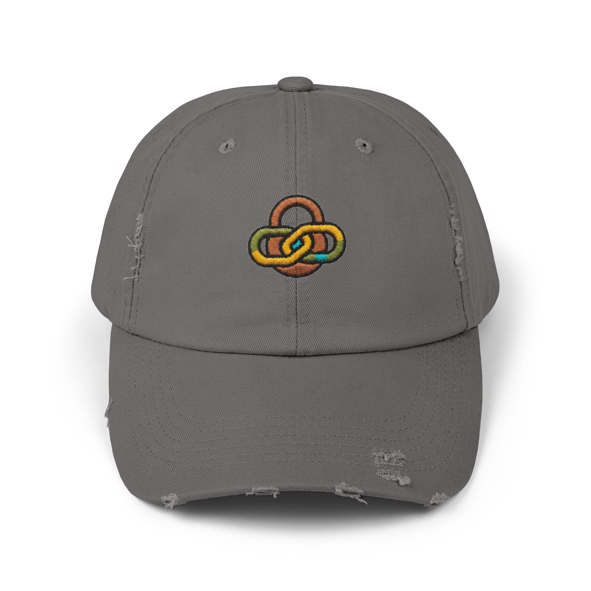 Distressed Chainlink Embroidered Cap