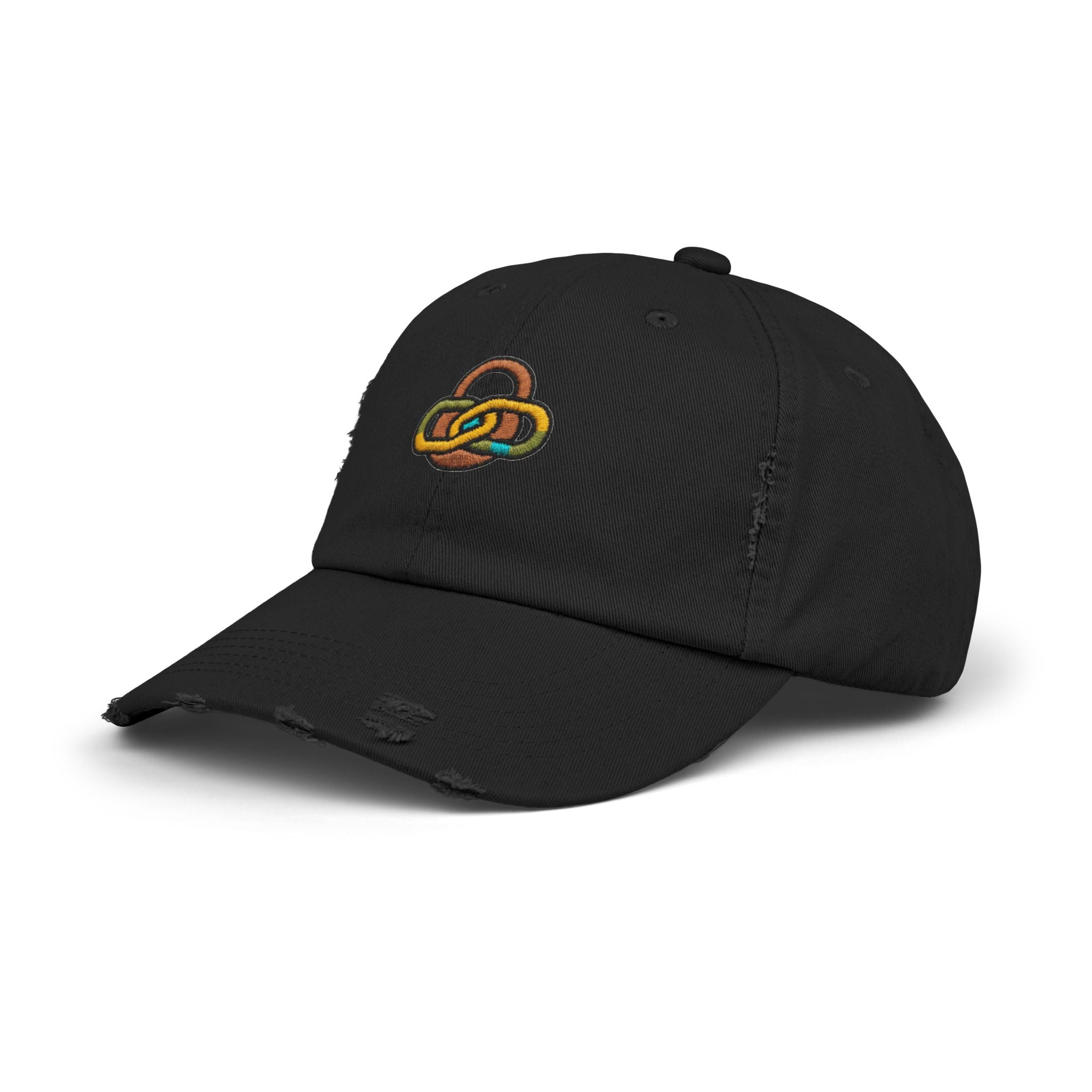 Distressed Chainlink Embroidered Cap