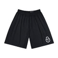 Lock & Bones Athletic Shorts — Men’s Black Basketball Shorts with Gold Padlock Graphic