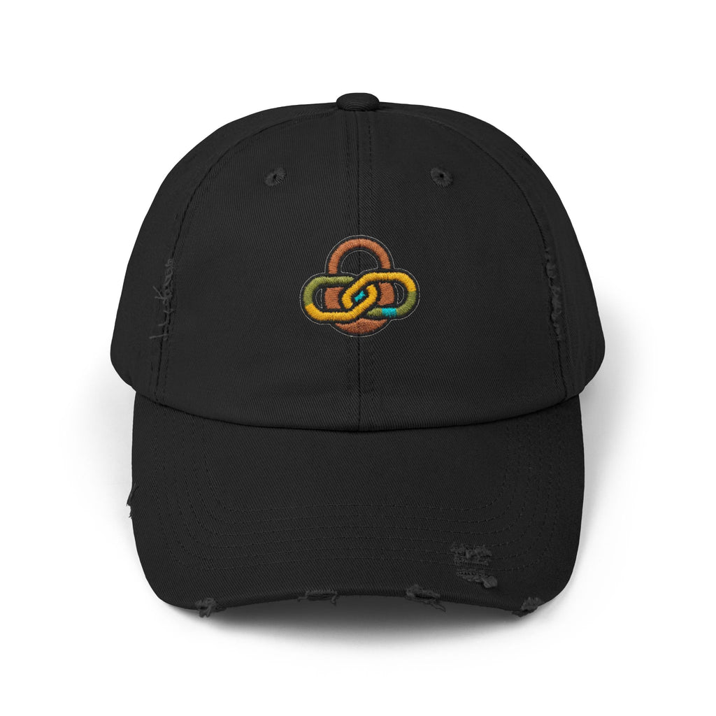Distressed Chainlink Embroidered Cap