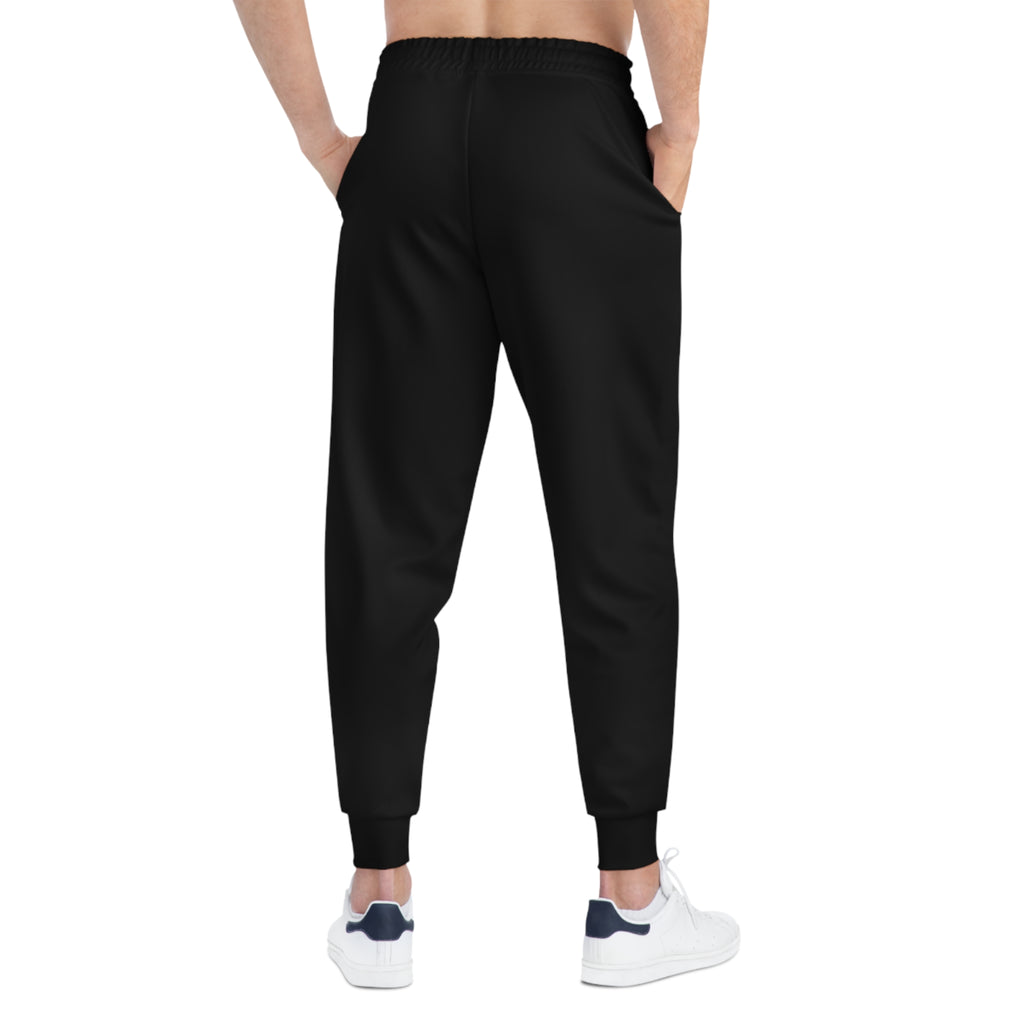 Embroidered Ninja Logo Joggers — Men's Athletic Black Sweatpants