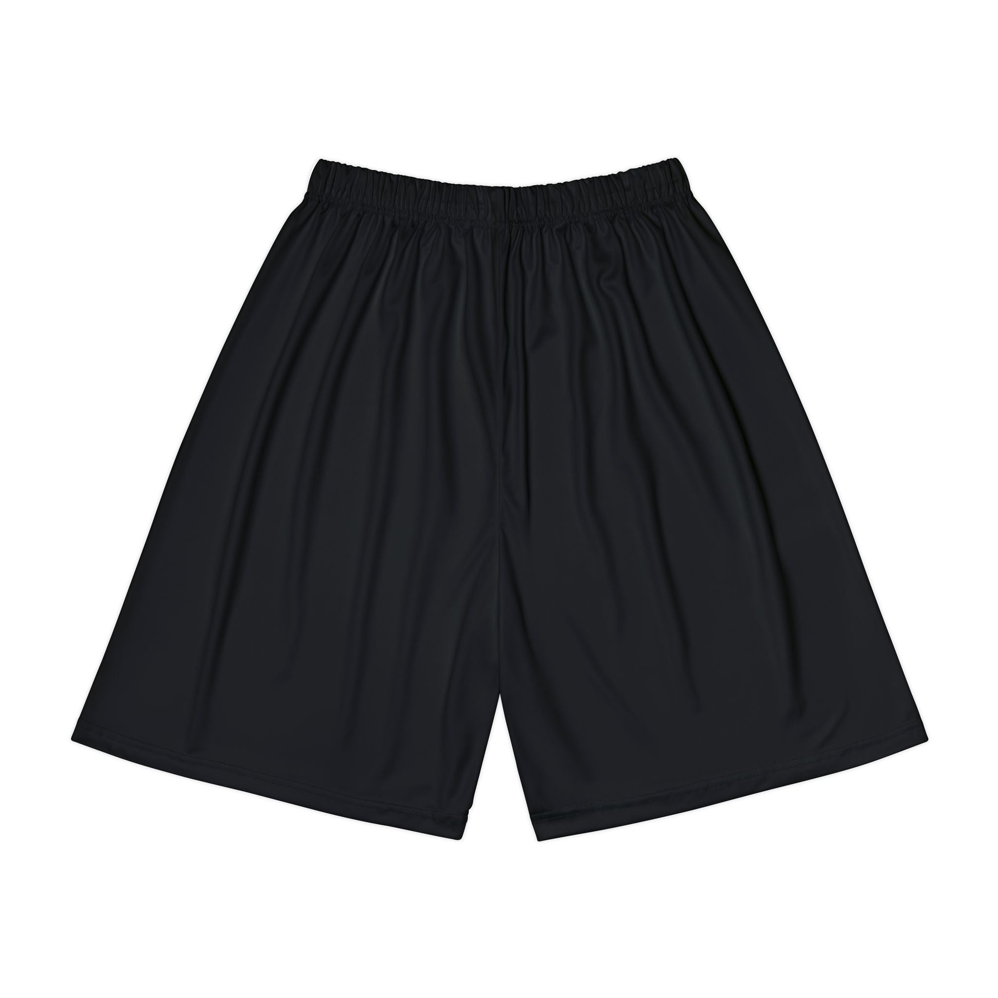 Lock & Bones Athletic Shorts — Men’s Black Basketball Shorts with Gold Padlock Graphic