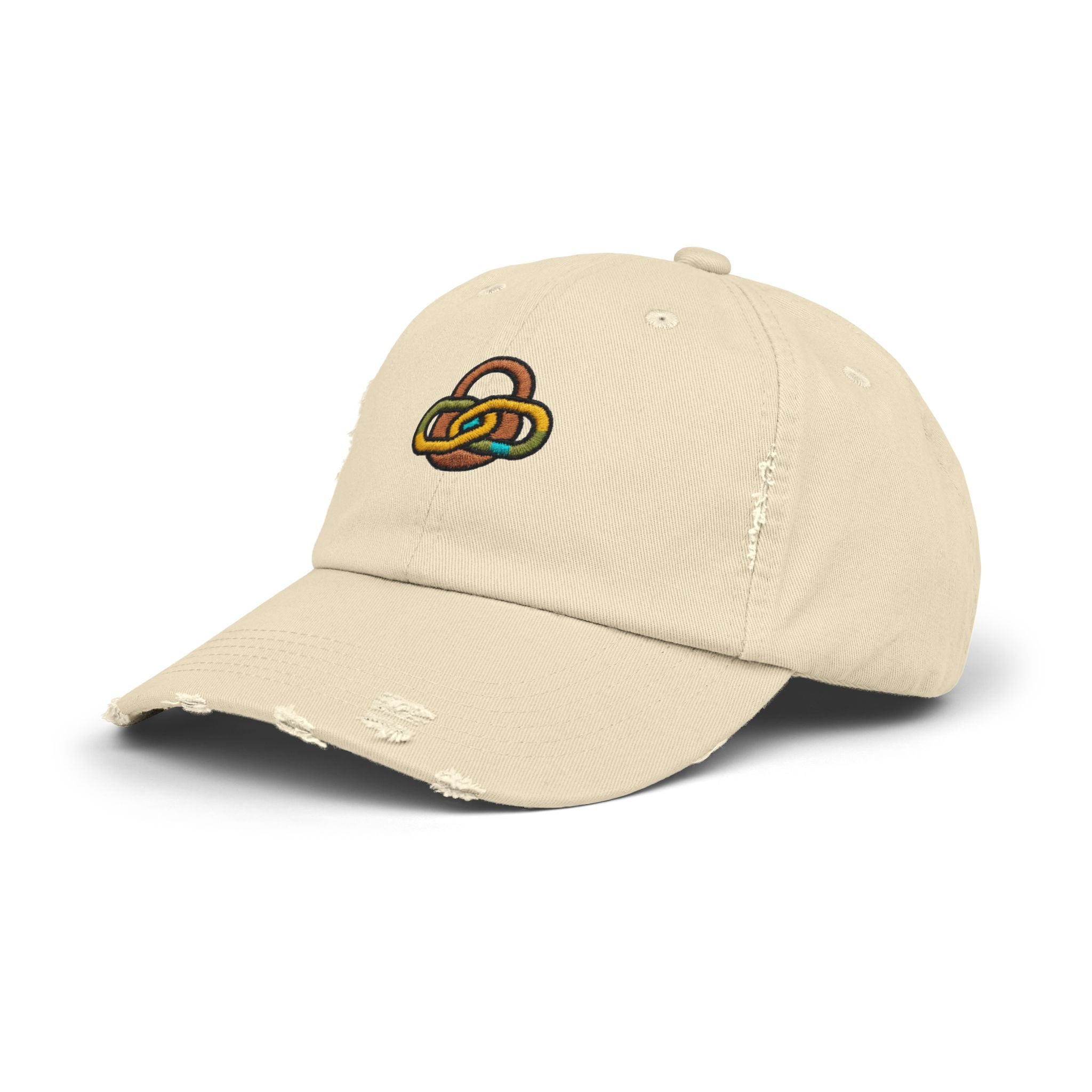 Distressed Chainlink Embroidered Cap