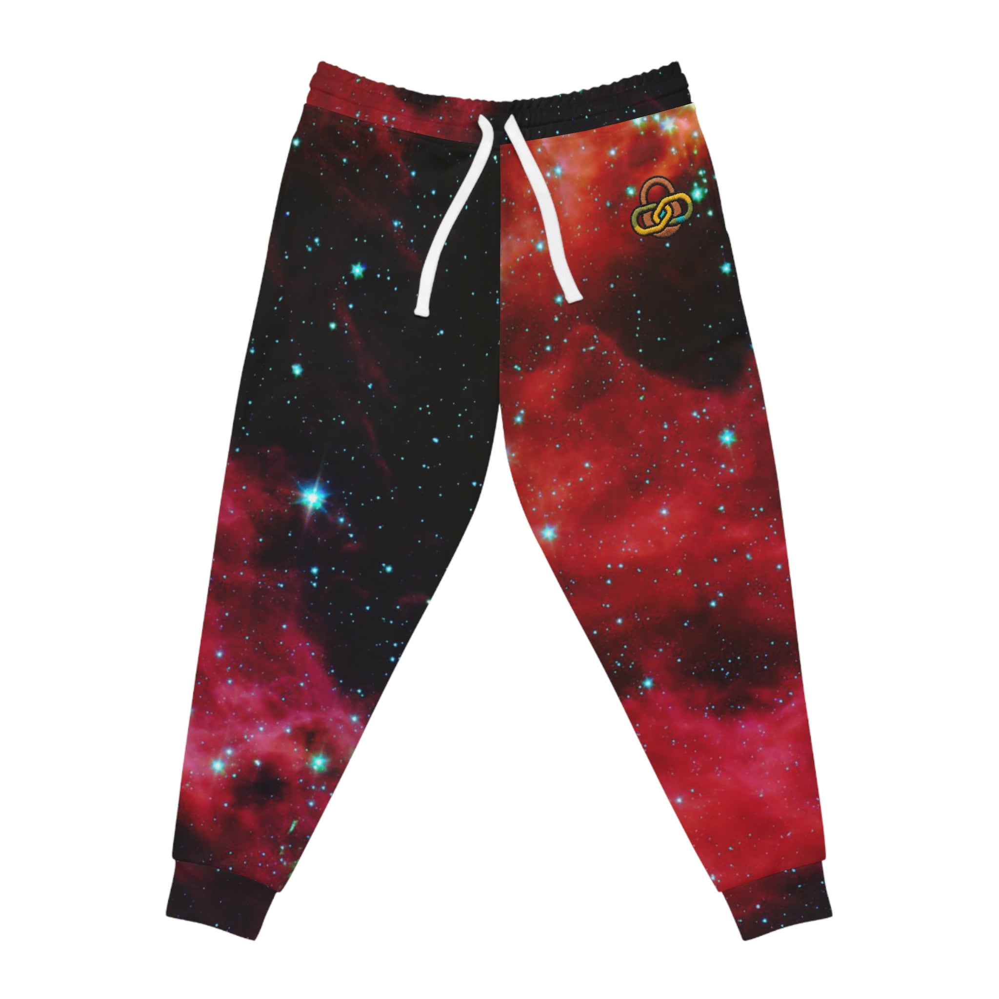 Red Nebula Galaxy Joggers – Space Print Athletic Pants